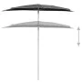 Sombrilla de jardín semicircular palo 300x150 cm gris antracita de vidaXL, Sombrillas - Ref: Foro24-315561, Precio: 24,36 €, ...