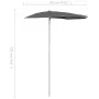 Sombrilla de jardín semicircular palo 300x150 cm gris antracita de vidaXL, Sombrillas - Ref: Foro24-315561, Precio: 24,36 €, ...