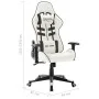 Silla de gaming de cuero sintético blanco y negro de vidaXL, Sillones para videojuegos - Ref: Foro24-20535, Precio: 187,77 €,...