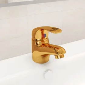 Grifo mezclador de lavabo dorado 13x10 cm de vidaXL, Grifos - Ref: Foro24-149081, Precio: 28,63 €, Descuento: %