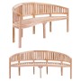 Banco banana de madera maciza de teca 200 cm de vidaXL, Bancos de jardín - Ref: Foro24-310495, Precio: 323,93 €, Descuento: %