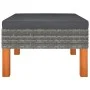 Reposapiés de ratán sintético y madera maciza de eucalipto de vidaXL, Sofás modulares de exterior - Ref: Foro24-315752, Preci...