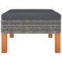 Reposapiés de ratán sintético y madera maciza de eucalipto de vidaXL, Sofás modulares de exterior - Ref: Foro24-315752, Preci...