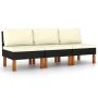 Central sofas 3 units synthetic rattan and eucalyptus wood by vidaXL, Modular outdoor sofas - Ref: Foro24-315768, Price: 142,...