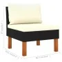 Central sofas 3 units synthetic rattan and eucalyptus wood by vidaXL, Modular outdoor sofas - Ref: Foro24-315768, Price: 142,...