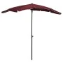 Sombrilla de jardín con poste burdeos rojo 200x130 cm de vidaXL, Sombrillas - Ref: Foro24-315555, Precio: 37,73 €, Descuento: %