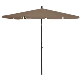 Sombrilla de jardín con palo gris taupe 210x140 cm de vidaXL, Sombrillas - Ref: Foro24-315546, Precio: 39,98 €, Descuento: %