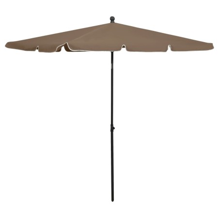 Sombrilla de jardín con palo gris taupe 210x140 cm de vidaXL, Sombrillas - Ref: Foro24-315546, Precio: 40,69 €, Descuento: %