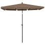 Sombrilla de jardín con palo gris taupe 210x140 cm de vidaXL, Sombrillas - Ref: Foro24-315546, Precio: 40,69 €, Descuento: %