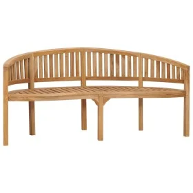 Banco banana de madera maciza de teca 180 cm de vidaXL, Bancos de jardín - Ref: Foro24-310494, Precio: 298,35 €, Descuento: %