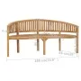 Banco banana de madera maciza de teca 180 cm de vidaXL, Bancos de jardín - Ref: Foro24-310494, Precio: 298,35 €, Descuento: %