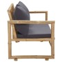 Banco de jardín con cojines 115 cm de bambú de vidaXL, Bancos de jardín - Ref: Foro24-315597, Precio: 191,34 €, Descuento: %