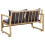 Banco de jardín con cojines 115 cm de bambú de vidaXL, Bancos de jardín - Ref: Foro24-315597, Precio: 191,34 €, Descuento: %