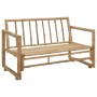 Banco de jardín con cojines 115 cm de bambú de vidaXL, Bancos de jardín - Ref: Foro24-315597, Precio: 191,34 €, Descuento: %