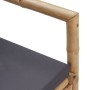 Banco de jardín con cojines 115 cm de bambú de vidaXL, Bancos de jardín - Ref: Foro24-315597, Precio: 191,34 €, Descuento: %
