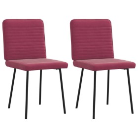 Sillas de comedor 2 unidades terciopelo rojo tinto de , Sillas de comedor - Ref: Foro24-4101138, Precio: 88,91 €, Descuento: %