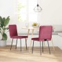 Sillas de comedor 2 unidades terciopelo rojo tinto de , Sillas de comedor - Ref: Foro24-4101138, Precio: 88,91 €, Descuento: %
