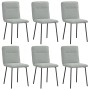 Sillas de comedor giratorias 6 uds terciopelo gris claro de , Sillas de comedor - Ref: Foro24-3315579, Precio: 252,53 €, Desc...