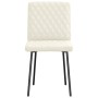 Sillas de comedor 6 unidades de terciopelo crema de , Sillas de comedor - Ref: Foro24-3315482, Precio: 313,46 €, Descuento: %