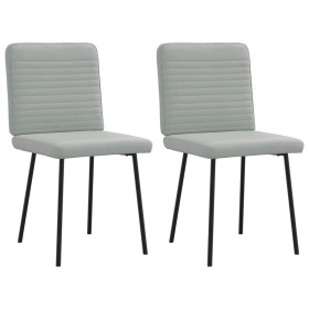 Sillas de comedor 2 unidades terciopelo gris claro de , Sillas de comedor - Ref: Foro24-4101133, Precio: 89,58 €, Descuento: %