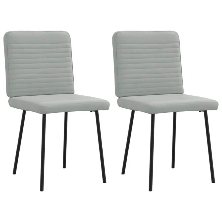 Sillas de comedor 2 unidades terciopelo gris claro de , Sillas de comedor - Ref: Foro24-4101133, Precio: 89,58 €, Descuento: %