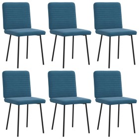 Sillas de comedor 6 unidades terciopelo azul de , Sillas de comedor - Ref: Foro24-3315513, Precio: 251,16 €, Descuento: %