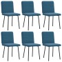 Sillas de comedor 6 unidades terciopelo azul de , Sillas de comedor - Ref: Foro24-3315513, Precio: 251,16 €, Descuento: %