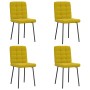 Sillas de comedor 4 unidades terciopelo amarillo de , Sillas de comedor - Ref: Foro24-3315187, Precio: 172,10 €, Descuento: %