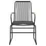 Juego de comedor de jardín 3 piezas ratán PVC negro de vidaXL, Conjuntos de jardín - Ref: Foro24-3060273, Precio: 218,70 €, D...