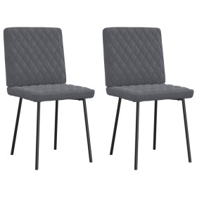 Sillas de comedor 2 unidades terciopelo gris oscuro de , Sillas de comedor - Ref: Foro24-4101104, Precio: 87,10 €, Descuento: %