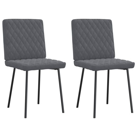 Sillas de comedor 2 unidades terciopelo gris oscuro de , Sillas de comedor - Ref: Foro24-4101104, Precio: 87,10 €, Descuento: %