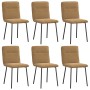 Sillas de comedor 6 unidades terciopelo marrón de , Sillas de comedor - Ref: Foro24-3315587, Precio: 247,36 €, Descuento: %