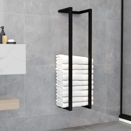 Toallero de hierro negro 25x20x95 cm de vidaXL, Toalleros - Ref: Foro24-325918, Precio: 29,35 €, Descuento: %