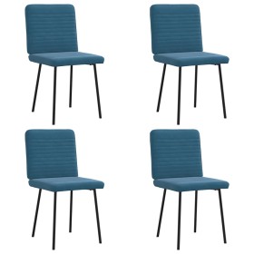 Sillas de comedor 4 unidades terciopelo azul de , Sillas de comedor - Ref: Foro24-3315243, Precio: 168,38 €, Descuento: %