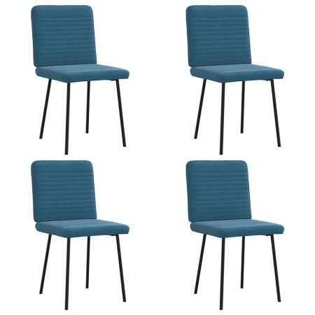 Sillas de comedor 4 unidades terciopelo azul de , Sillas de comedor - Ref: Foro24-3315243, Precio: 168,38 €, Descuento: %