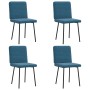 Sillas de comedor 4 unidades terciopelo azul de , Sillas de comedor - Ref: Foro24-3315243, Precio: 168,38 €, Descuento: %