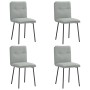 Sillas de comedor 4 unidades terciopelo gris claro de , Sillas de comedor - Ref: Foro24-3315409, Precio: 173,83 €, Descuento: %