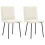 Sillas de comedor 2 unidades terciopelo crema de , Sillas de comedor - Ref: Foro24-4101112, Precio: 108,56 €, Descuento: %