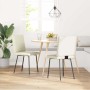 Sillas de comedor 2 unidades terciopelo crema de , Sillas de comedor - Ref: Foro24-4101112, Precio: 108,56 €, Descuento: %