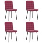 Sillas de comedor 4 unidades terciopelo rojo tinto de , Sillas de comedor - Ref: Foro24-3315185, Precio: 171,90 €, Descuento: %