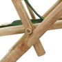 Silla de relax reclinable de bambú y tela verde de vidaXL, Sillas de jardín - Ref: Foro24-313027, Precio: 54,67 €, Descuento: %