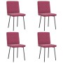 Sillas de comedor 4 unidades terciopelo rojo tinto de , Sillas de comedor - Ref: Foro24-3315208, Precio: 167,11 €, Descuento: %