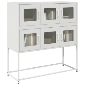 Aparador de acero laminado en frío blanco 100,5x39x107 cm de , Aparadores - Ref: Foro24-853427, Precio: 138,87 €, Descuento: %