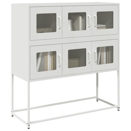 Aparador de acero laminado en frío blanco 100,5x39x107 cm de , Aparadores - Ref: Foro24-853427, Precio: 138,87 €, Descuento: %
