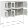 Aparador de acero laminado en frío blanco 100,5x39x107 cm de , Aparadores - Ref: Foro24-853427, Precio: 138,87 €, Descuento: %