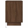 Mesilla de noche con luces LED roble marrón 38x34x50 cm de , Mesitas de noche - Ref: Foro24-861277, Precio: 49,11 €, Descuent...