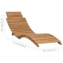 Tumbona plegable con mesa de madera maciza de teca de vidaXL, Tumbonas - Ref: Foro24-310666, Precio: 149,45 €, Descuento: %