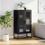 Aparador de acero negro 68x39x123 cm de , Aparadores - Ref: Foro24-853356, Precio: 137,65 €, Descuento: %