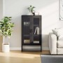 Aparador de acero negro 68x39x123 cm de , Aparadores - Ref: Foro24-853356, Precio: 137,65 €, Descuento: %