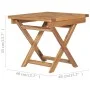 Tumbona plegable con mesa de madera maciza de teca de vidaXL, Tumbonas - Ref: Foro24-310666, Precio: 149,45 €, Descuento: %